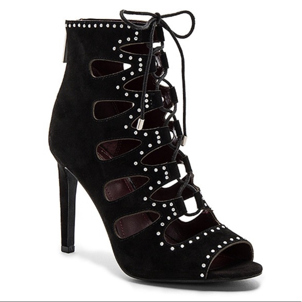 BCBGeneration Suede Cherrie Studded High Heel